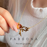 Gold Plated Name Necklace with Initial